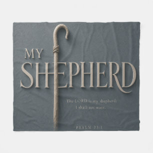 MY SHEPHERD Christian Encouragement Gift Fleece Blanket