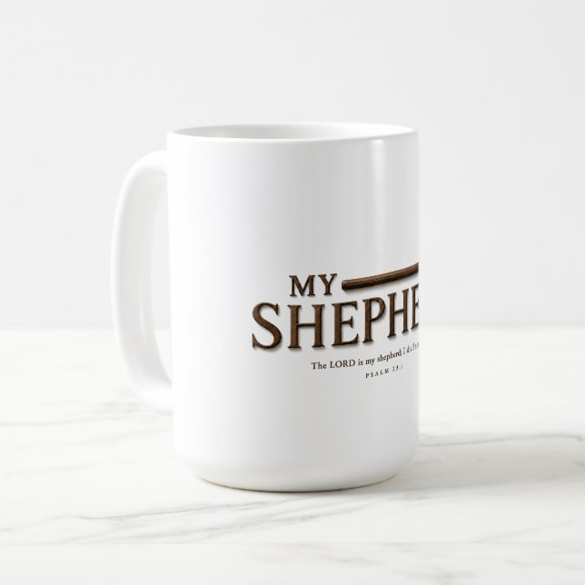 MY SHEPHERD | Psalm 23:1 | Scripture Coffee Mug (Front Left)