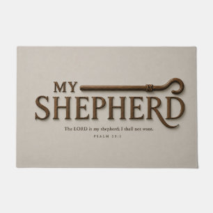MY SHEPHERD Soft Stone Psalm 23:1 Christian Doormat