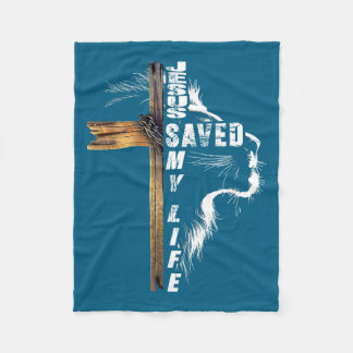 My Shirt Jesus Christ Saved Life Gift Fleece Blanket