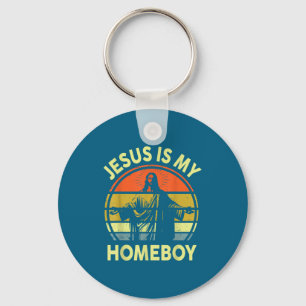 My Shirt Jesus Homeboy Retro Christian Religious Key Ring