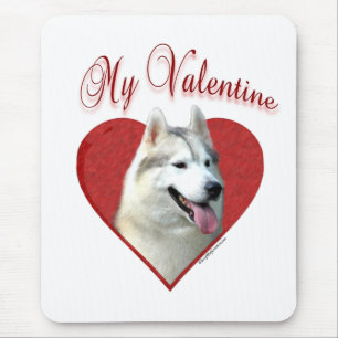 My Siberian Husky Valentine: Love Huskies Mouse Mat
