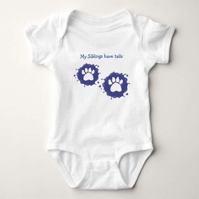 My Siblings Have Tails Baby Bodysuit (Front)