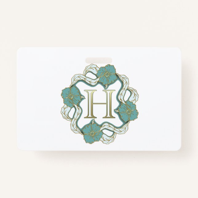 My signature with the letter h, ID badge (Front)