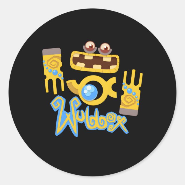 My Singing Monsters Wubbox Blue Small Classic Round Sticker (Front)
