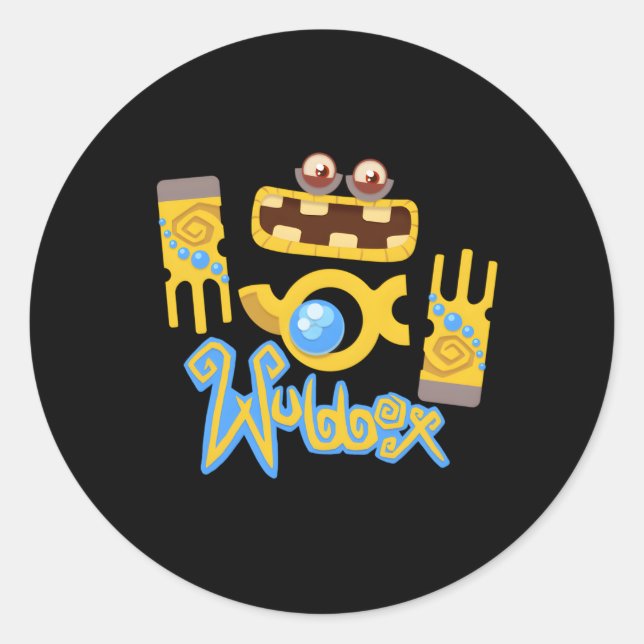 My Singing Monsters Wubbox Blue Small Classic Round Sticker (Front)