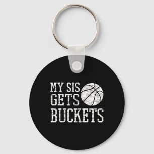 My Sis Gets Buckets -brother Bysketbyll Sister  Key Ring