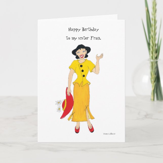 My sister Fran Card (Front)