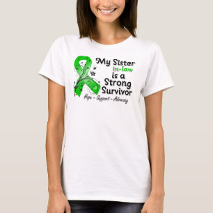 My Sister-in-Law is a Strong Survivor Green Ribbon T-Shirt