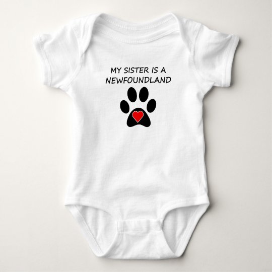 My Sister Is A Newfoundland Baby Bodysuit