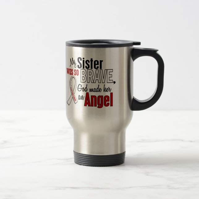 My Sister Is An Angel Lung Cancer Travel Mug (Right)