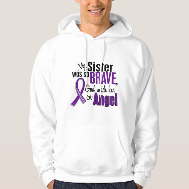 My Sister Is An Angel Pancreatic Cancer Hoodie (Front)
