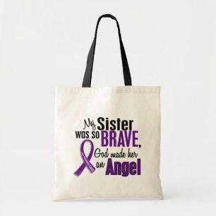 My Sister Is An Angel Pancreatic Cancer Tote Bag