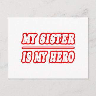 My Sister Is My Hero Postcard