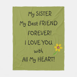 My SISTER My Best FRIEND Fleece Blanket