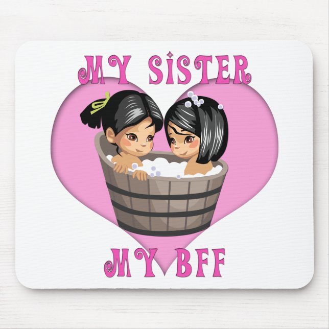 My Sister MY BFF Bath Mouse Mat (Front)