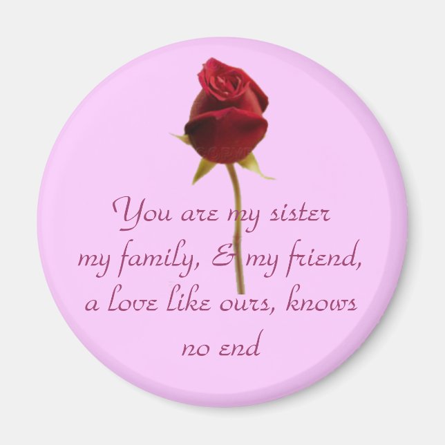 My sister, my friend magnet (Front)