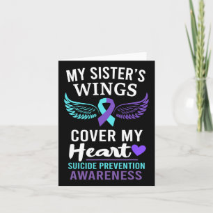 My Sister's Wings Cover Heart Suicide Awareness Ri Card