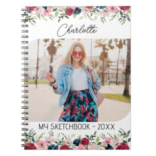 My Sketchbook Custom photo   Minimalist Flower Notebook