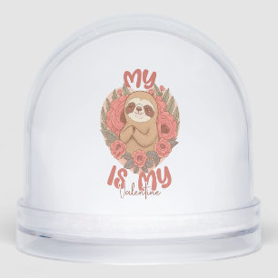 My Sloth is My Valentine Snowglobe