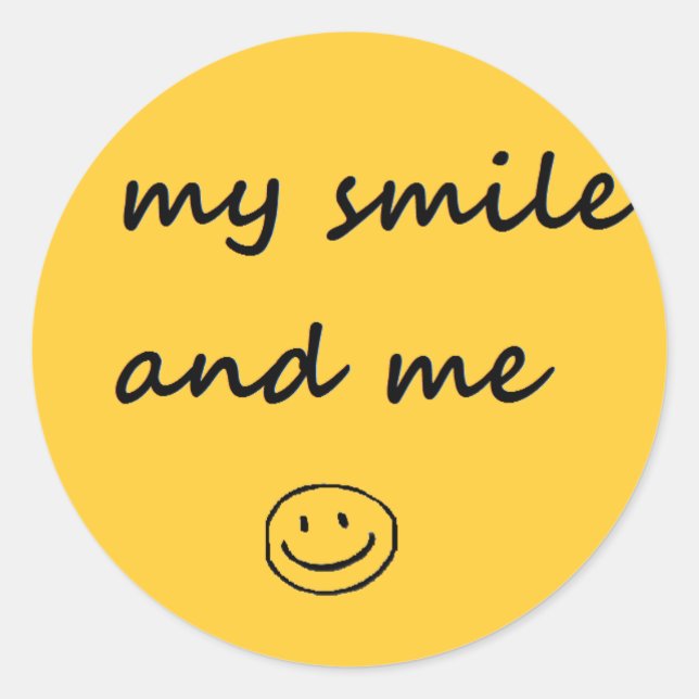my smile and me classic round sticker (Front)