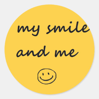 my smile and me classic round sticker