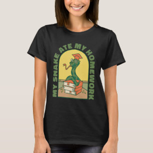 My Snake Ate My Homework Snake T-Shirt