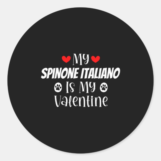My Snone Italiano Is My Valentine Cute Valentine  Classic Round Sticker (Front)
