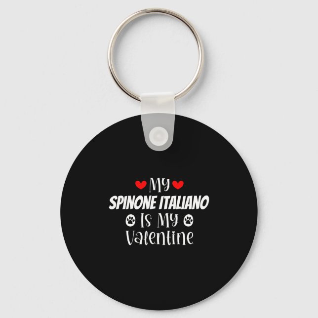 My Snone Italiano Is My Valentine Cute Valentine  Key Ring (Front)