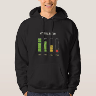 My Social Battery introvert Social Humour  Hoodie