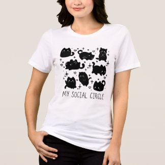 My Social Circle Cute Cat Tri-Blend Shirt