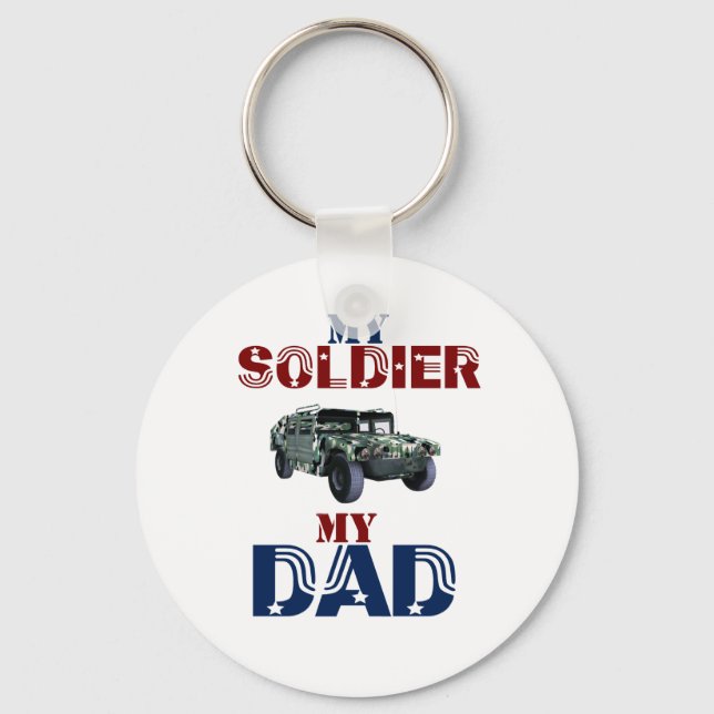 My Soldier My Dad Hummer Key Ring (Front)