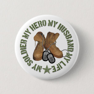 My Soldier My Hero My Husband MyLife 6 Cm Round Badge