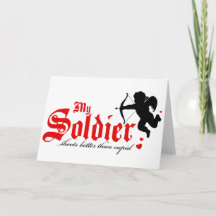 My Soldier shoots better than Cupid Holiday Card