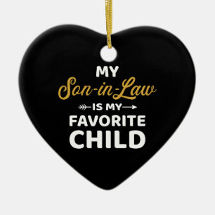 My son-in-law is favourite child for mother-in-law ceramic tree decoration