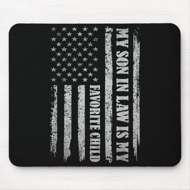 My Son In Law Is My Favorite Child Fathers Day Usa Mouse Mat (Front)