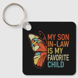 My Son-In-Law Is My Favorite Child Funny Retro  Key Ring