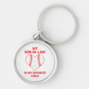 My Son In Law Is My Favourite Child - Baseball Fan Key Ring