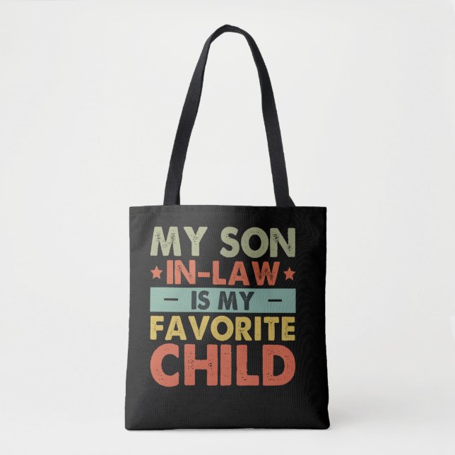 My Son In Law Is My Favourite Child Family Groovy Tote Bag (Front)
