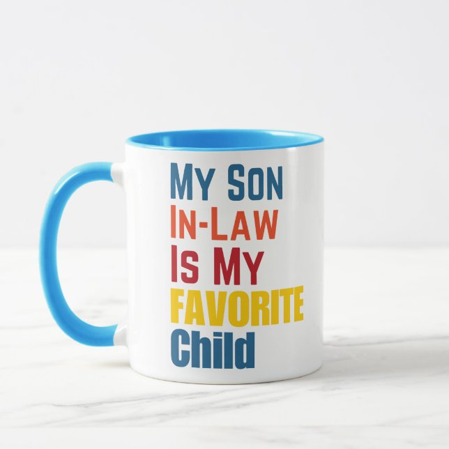 My Son In Law Is My Favourite Child Funny Retro Mug (Left)