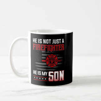 My Son Is A Firefighter Hero Proud Family Fire Mum Coffee Mug