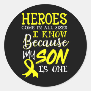 My Son Is A Hero Childhood Cancer Awareness 1 Classic Round Sticker