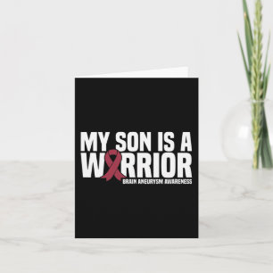 My Son is a Warrior Brain Aneurysm Awareness Card