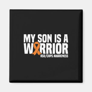 My Son Is A Warrior Orange Ribbon Rsdcrps Awarenes Magnet