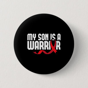 My Son Is A Warrior Sickle Cell Anaemia Awareness  6 Cm Round Badge