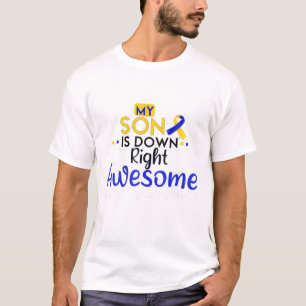 My Son Is Down Right Awesome Awareness, Dad Mom Ki T-Shirt
