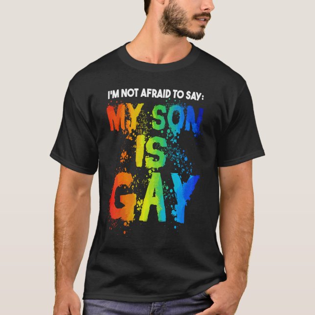 My Son Is Gay Pride Month LGBT LGBTQ Mom T-Shirt (Front)