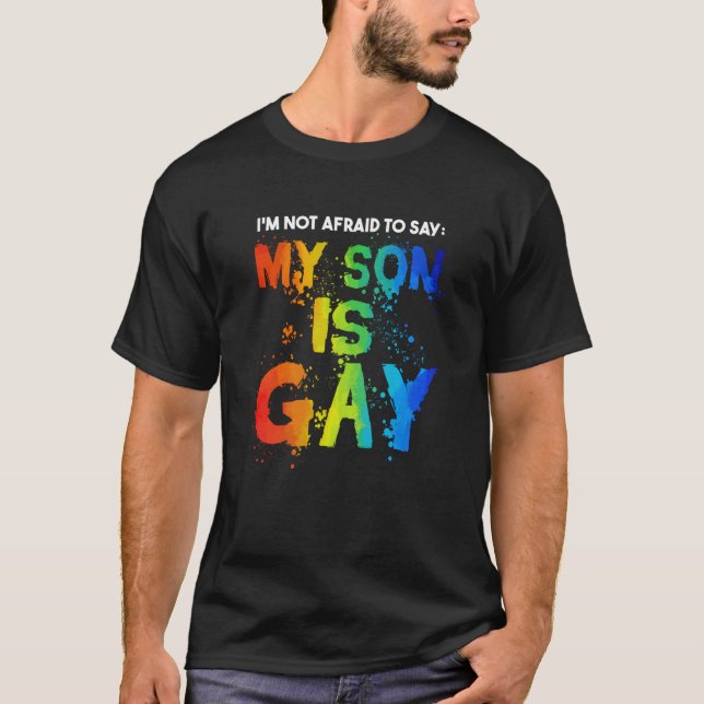 My Son Is Gay Pride Month LGBT LGBTQ Mum T-Shirt (Front)