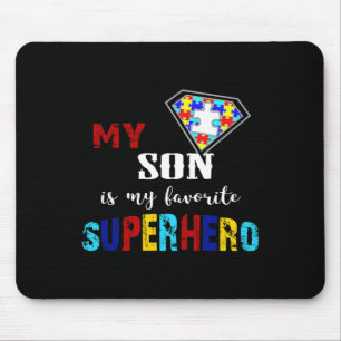My Son Is My Favourite Superhero Autism Awareness Mouse Mat