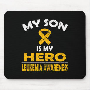 MY SON IS MY HERO LEUKEMIA AWARENESS T SHIRT MOUSE MAT